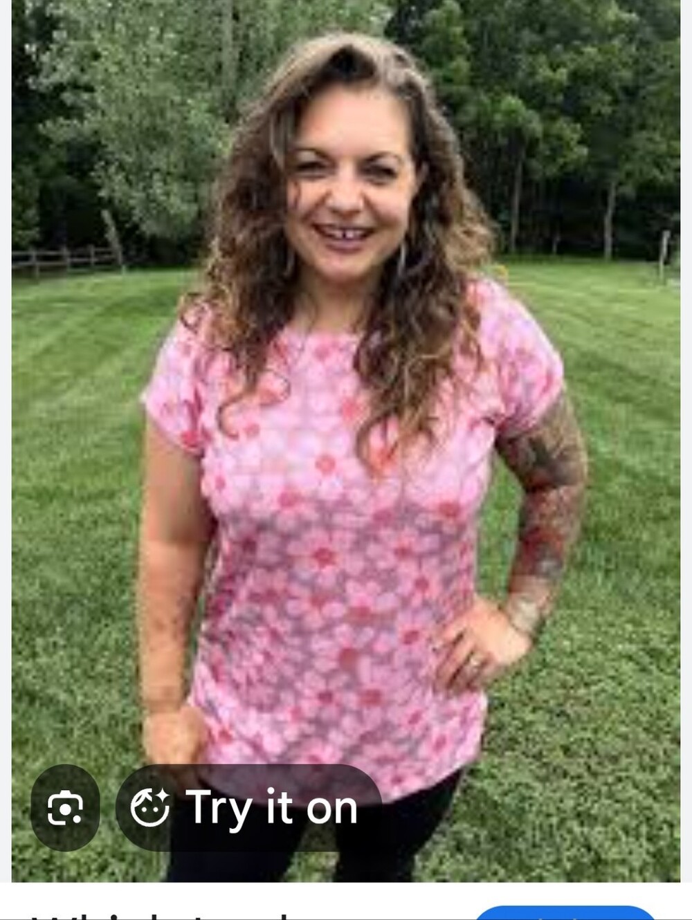 LuLaRoe Leah Pink Floral Tunic Top - large